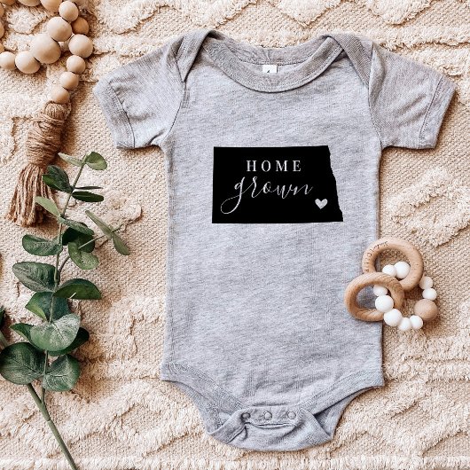 North Dakota Zuhause Grown Staat T-Shirt Baby Strampler