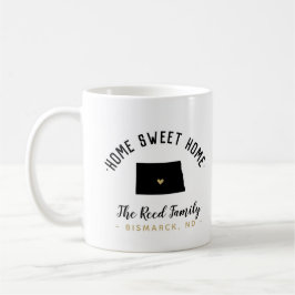 North Dakota Zuhause Sweet Zuhause Family Monogram Kaffeetasse