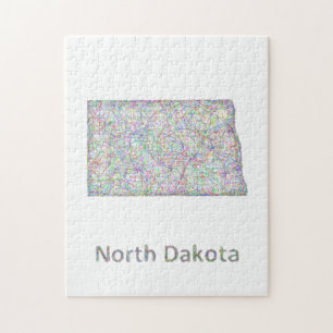 North- Dakotakarte Puzzle