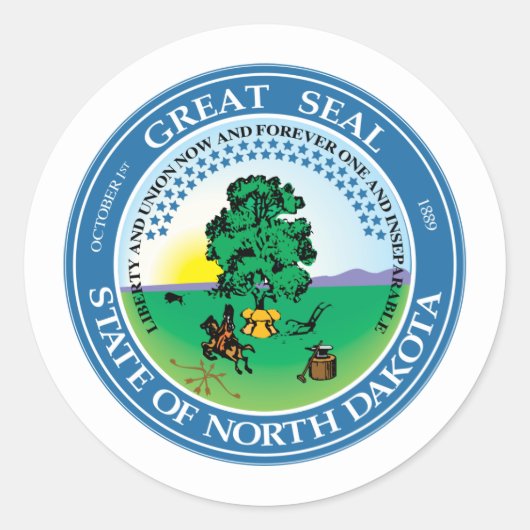 North Dakotan Siegel, Siegel North Dakota Sticker (Vorderseite)