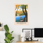 North Downs Way Nationaler Wanderweg Reiseplakat Poster (Heimbüro)