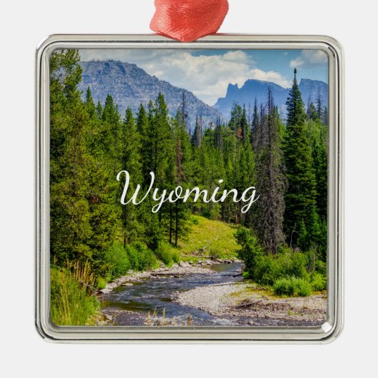 North Fork Shoshone River Premium Square Ornament (Vorne)