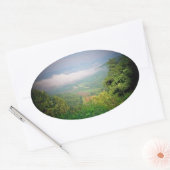 North Georgia Mountains, USA Ovaler Aufkleber (Umschlag)