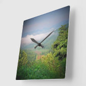 North Georgia Mountains, USA Quadratische Wanduhr (Winkel)