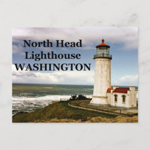 North Head Lighthouse, Washington Postcard Postkarte