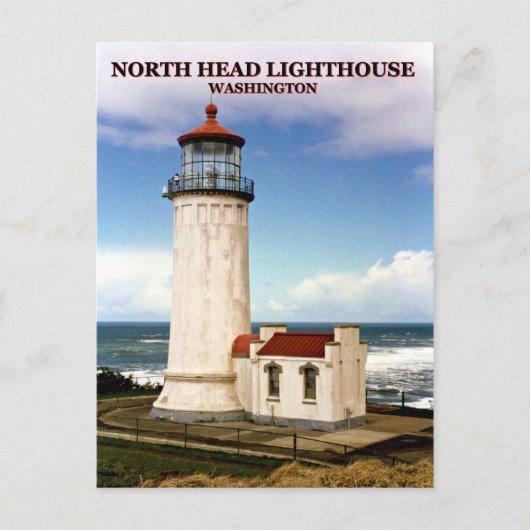 North Head Lighthouse, Washington Postcard Postkarte (Vorderseite)