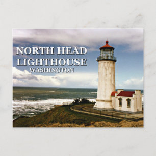 North Head Lighthouse, Washington Postcard Postkarte