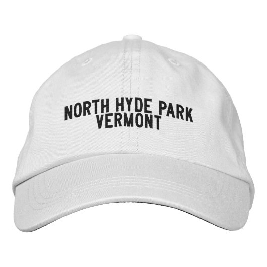 North Hyde Park Vermont Hat Bestickte Baseballkappe (Vorderseite)