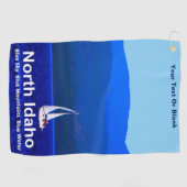 North Idaho Blue Golfhandtuch (Horizontal)