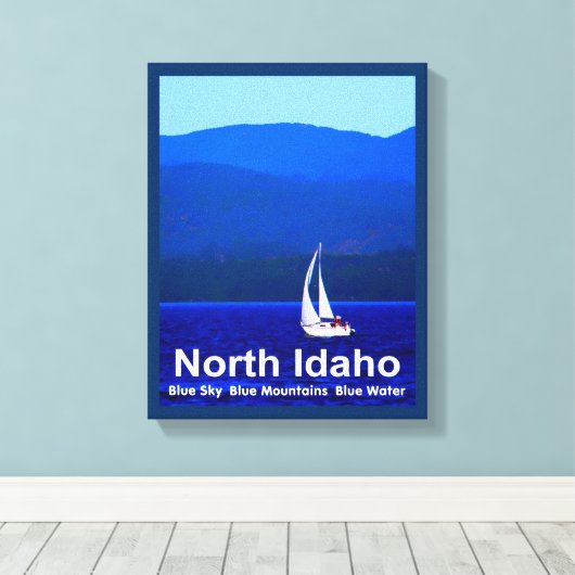 North Idaho Blue Leinwanddruck (Insitu (Holzboden))