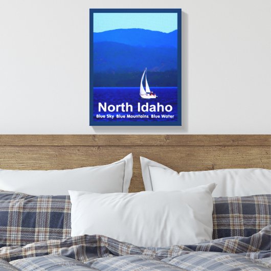 North Idaho Blue Leinwanddruck (Insitu (Schlafzimmer))