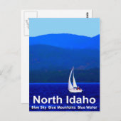North Idaho Blue Postkarte (Vorne/Hinten)