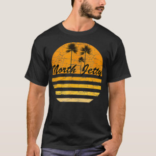 North Jetty TX Vintag Retro 70er Throwback Surf T-Shirt