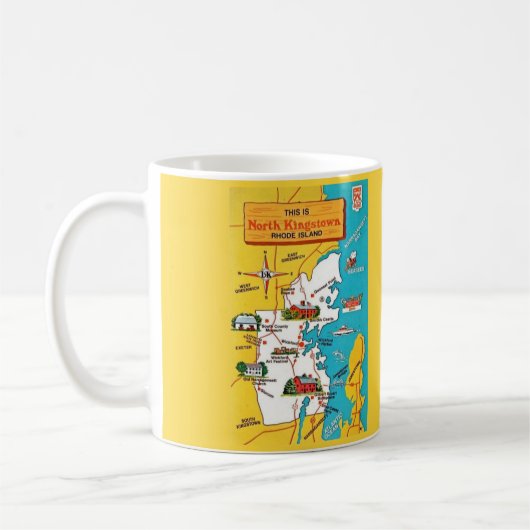 North Kingston Rhode Island Map Tasse (Links)