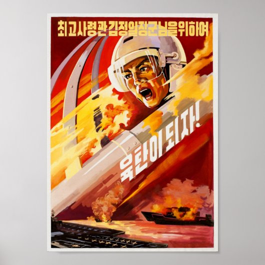 North Korea Fire & Fury Propaganda Poster (Vorne)