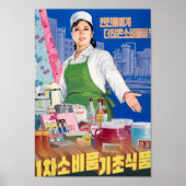 North Korean Kitchen Propaganda Poster (Vorne)