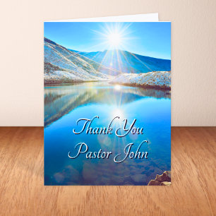 North Lake Blue Sunrise Pastor Appreciation  Dankeskarte