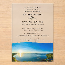 North Lake Tahoe Zielort Formal Wedding Acryleinladungen