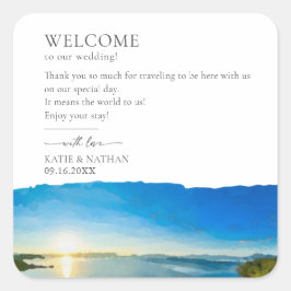 North Lake Tahoe Zielort Quadratischer Aufkleber