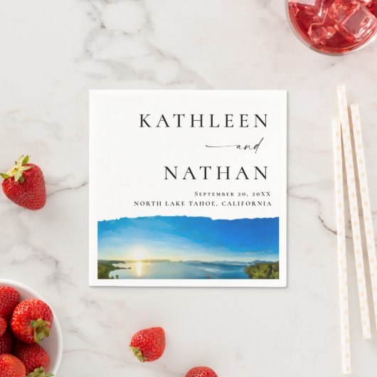 North Lake Tahoe Zielort Serviette (Beispiel)