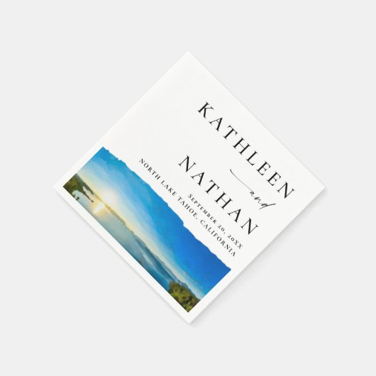 North Lake Tahoe Zielort Serviette (Ecke)