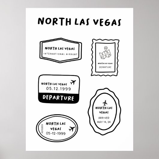 North Las Vegas - Briefmarke für Reisen Poster (Vorne)