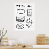 North Las Vegas - Briefmarke für Reisen Poster (Küche)