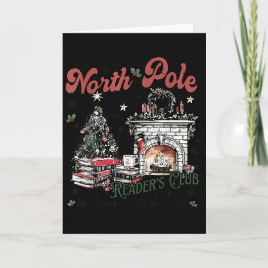 North Le Book Club Book Lover Bookish Bookworm Chr Karte (Vorderseite)