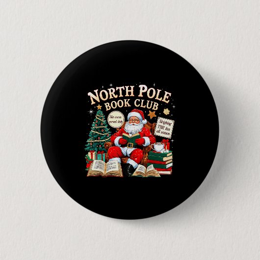 North Le Book Club Cozy Christmas Reading Gift  Button (Vorderseite)
