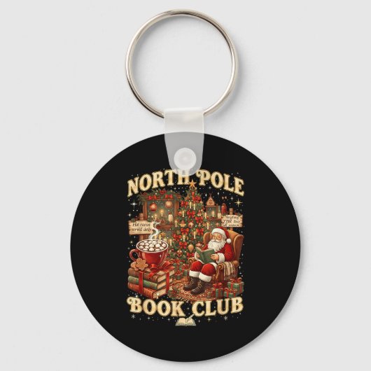 North Le Book Club Cozy Christmas Reading Gift  Schlüsselanhänger (Vorderseite)