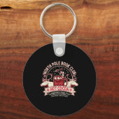 North Le Book Club Hot Cocoa Reindeer Librarians C Schlüsselanhänger (Vorderseite)