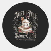 North Le Book Club Weihnachten Weihnachten Weihnac Runder Aufkleber (Vorderseite)