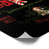 North Le Candy Co Candy Cane Funny Christmas Xmas Poster (Ecke)