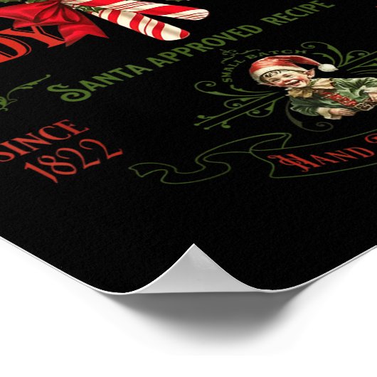 North Le Candy Co Candy Cane Funny Christmas Xmas Poster (Ecke)