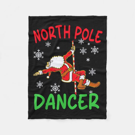 North Le Dancer Funny Santa Joke Fleecedecke (Vorderseite)