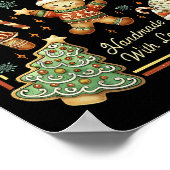 North Le Gingerbread Bakery Christmas Poster (Ecke)