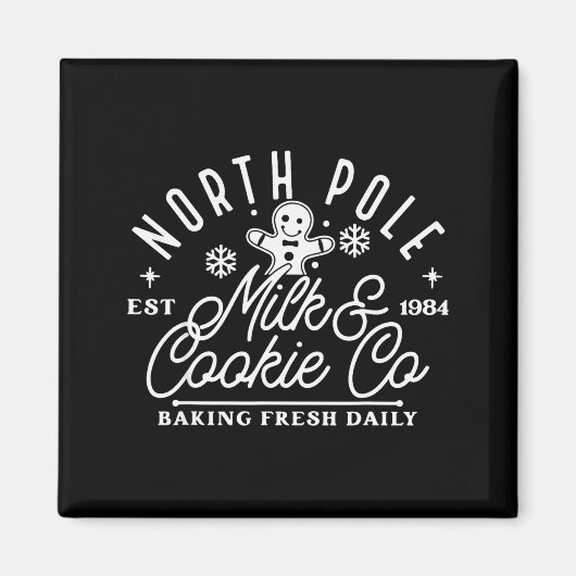 North Le Milk And Cookie Co Funny Baking Christmas Magnet (Vorne)