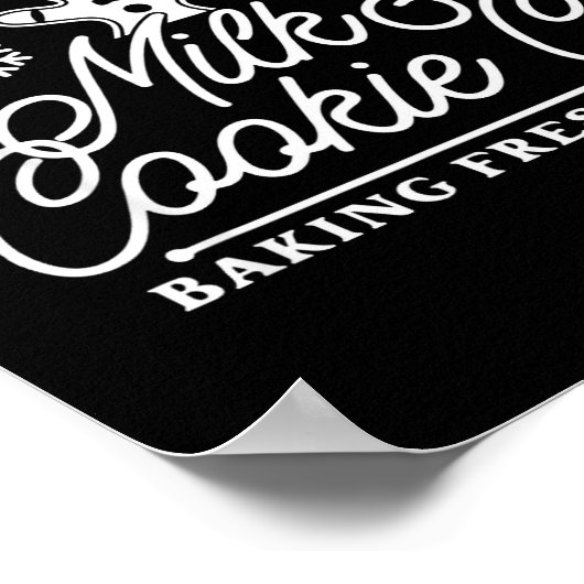 North Le Milk And Cookie Co Funny Baking Christmas Poster (Ecke)