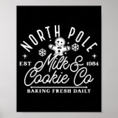 North Le Milk And Cookie Co Funny Baking Christmas Poster (Vorne)