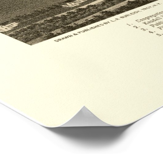 North Leominster, MA Panoramic Map - 1887 Poster (Ecke)