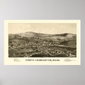 North Leominster, MA Panoramic Map - 1887 Poster (Vorne)