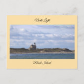 North Light Lighthouse Rhode Island Postcard Postkarte (Vorderseite)
