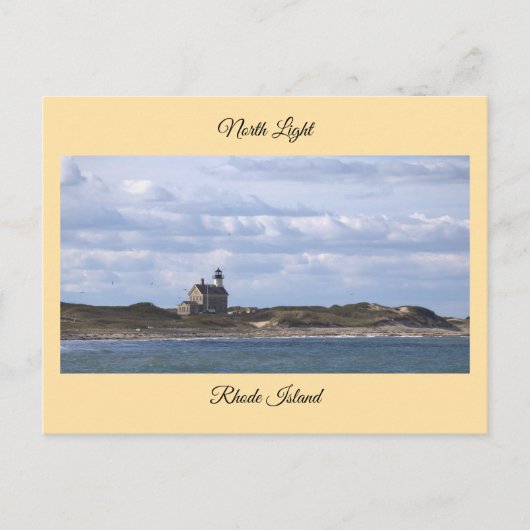 North Light Lighthouse Rhode Island Postcard Postkarte (Vorderseite)