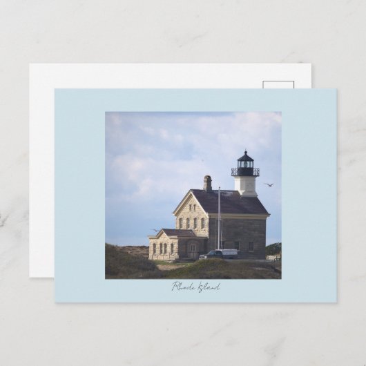 North Light Lighthouse Rhode Island Postcard Postkarte (Vorne/Hinten)