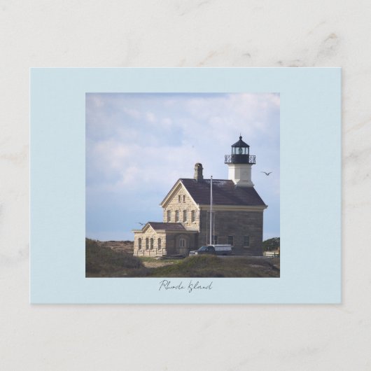 North Light Lighthouse Rhode Island Postcard Postkarte (Vorderseite)