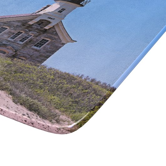 North Lighthouse Block Island RI Cutting Board Schneidebrett (Ecke)