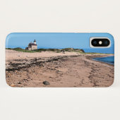 North Lighthouse, Block Island RI iPhone Case (Rückseite (Horizontal))