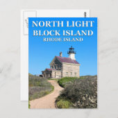 North Lighthouse, Block Island, RI Postcard Postkarte (Vorne/Hinten)