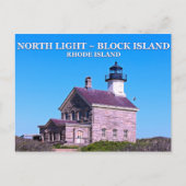 North Lighthouse, Block Island, RI Postcard Postkarte (Vorderseite)