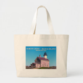 North Lighthouse, Block Island RI Tote Bag Jumbo Stoffbeutel
